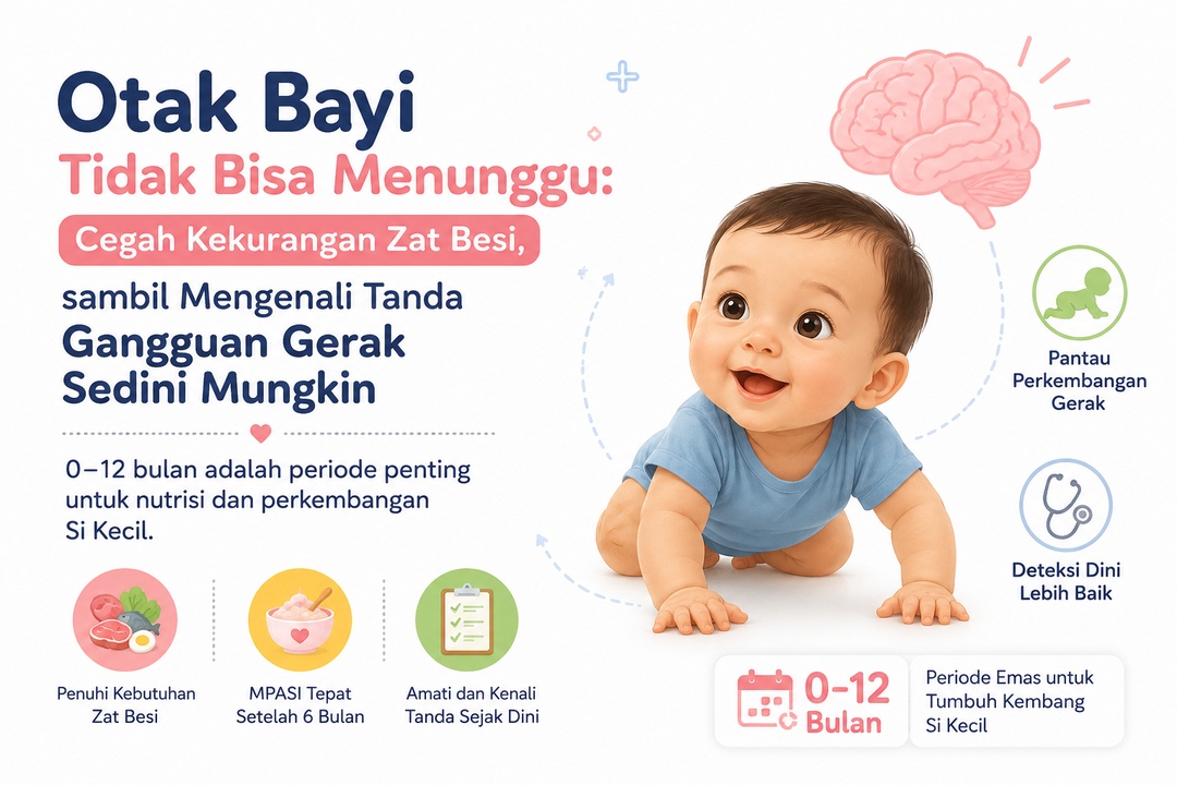 Otak Bayi Tidak Bisa Menunggu : Pentingnya Zat Besi dan Deteksi Dini Gangguan Gerak pada Usia 0–12 Bulan